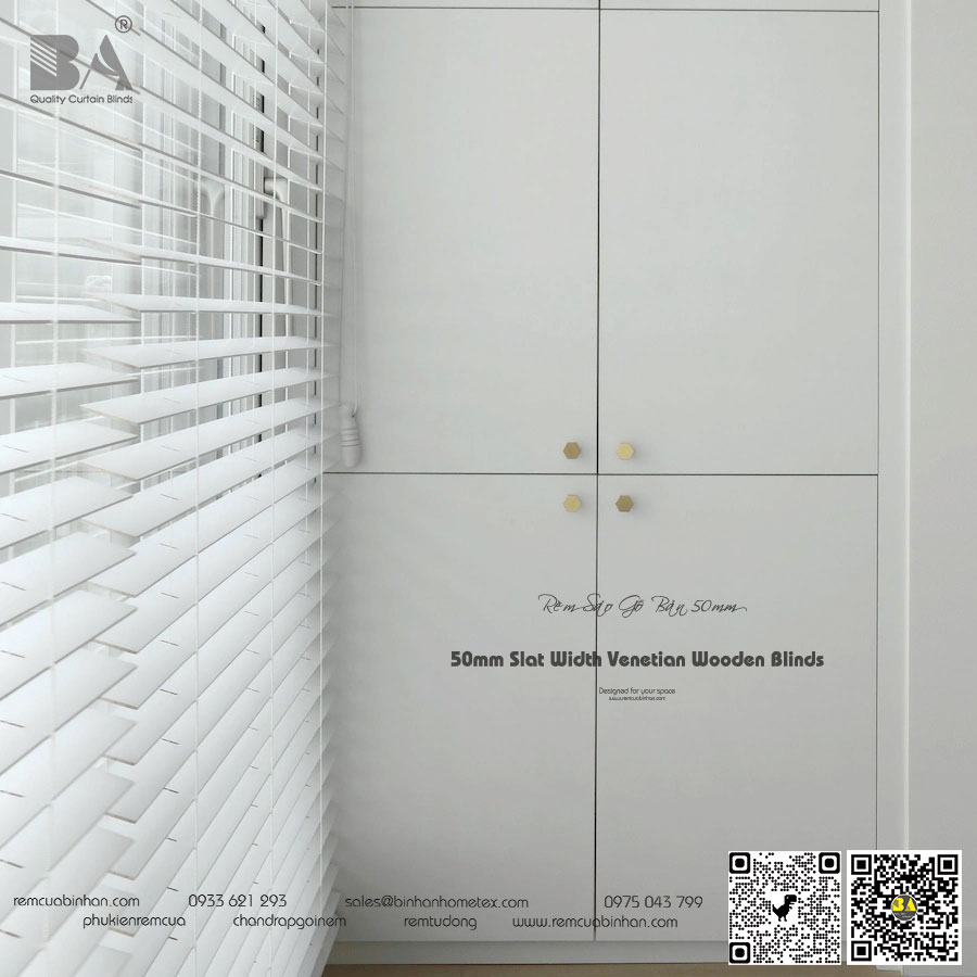 Rèm sáo gỗ bản 50mm - Thời thượng và sang trọng