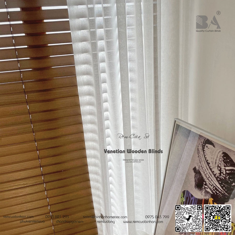 Rèm sáo gỗ và rèm voan cao cấp | Hàng nhập khẩu Hàn Quốc