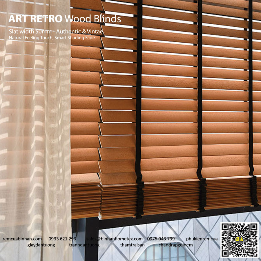 Rèm Sáo Gỗ Vintage Retro – Natural Zen Nhật Bản