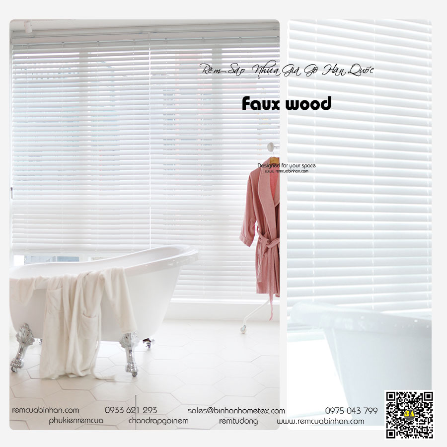 Rèm sáo nhựa giả gỗ Hàn Quốc - Giá rẻ, bền đẹp