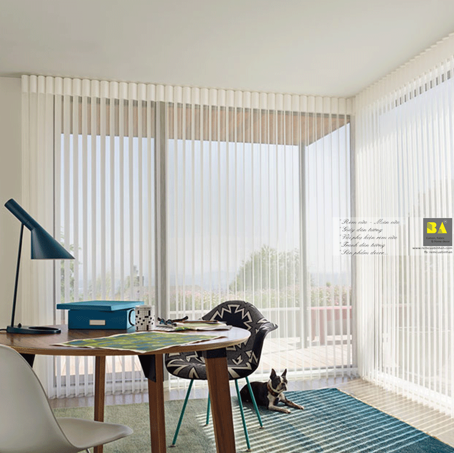 Rèm Sheer Vertical Hàn Quốc Rèm voan lá dọc đứng cao cấp 