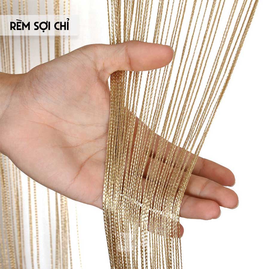 Rèm Sợi Chỉ Be 3m x 3m