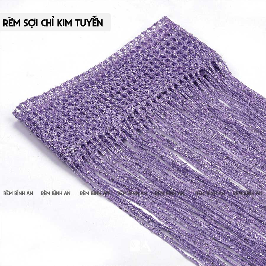 Rèm Sợi Chỉ Kim Tuyến Màu Tím RS02