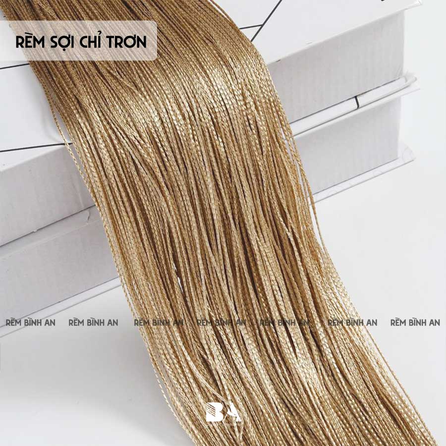 Rèm Sợi Chỉ Màu Be Tối Giản RS01