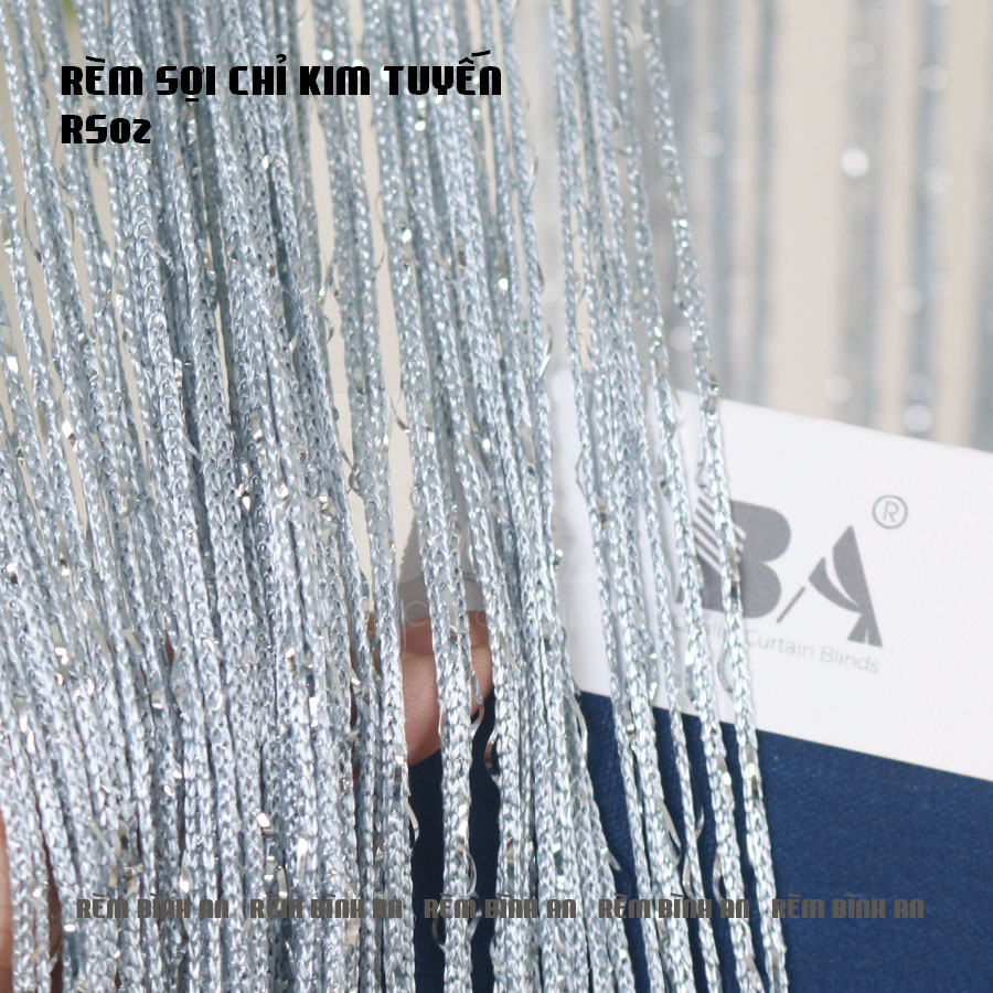 Rèm Sợi Chỉ Sợi Kim Tuyến Xám - Trang Trí Sang Trọng, Đa Năng RS02