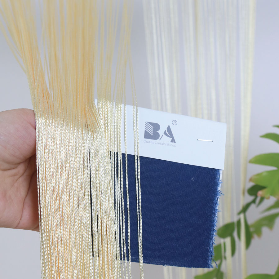 Rèm Sợi Chỉ Trơn RS01 Màu Vàng Kem 3m x 3m