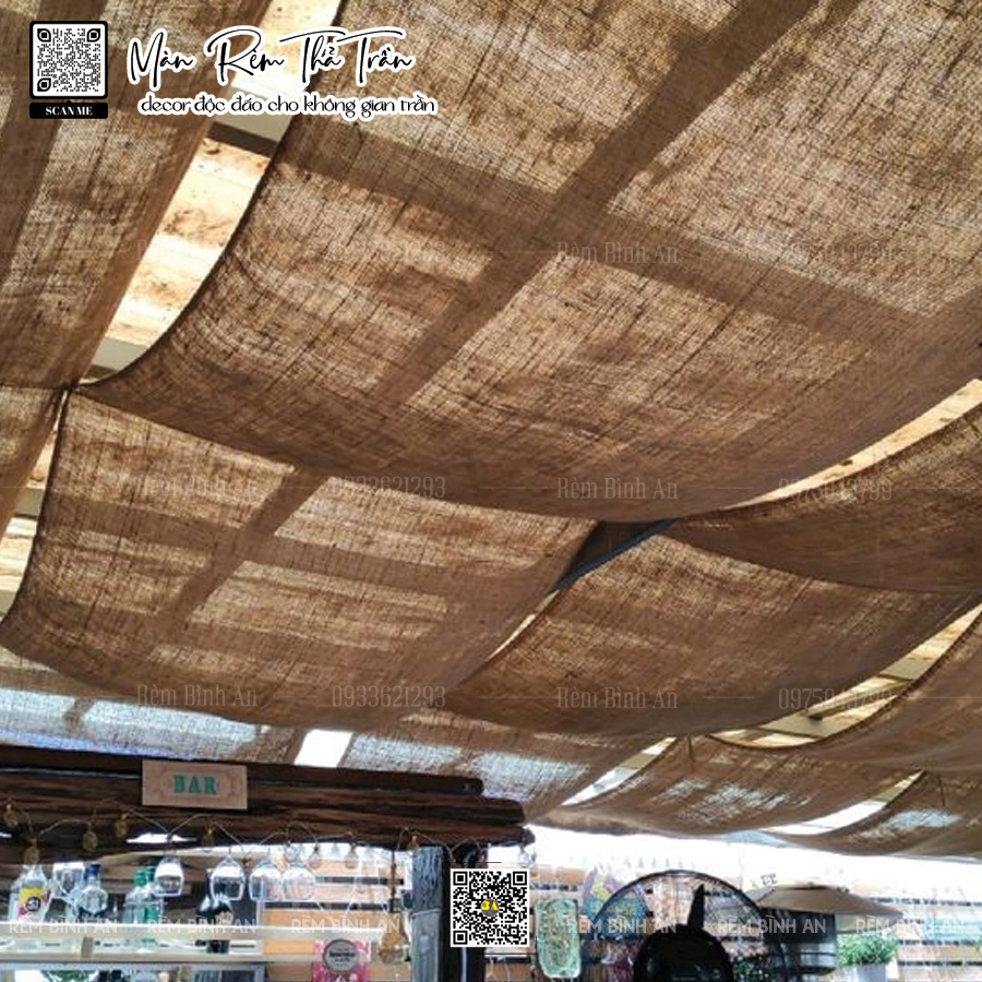 Rèm Thả Trần Quán Cà Phê | Decor Đẹp Tại Bình An