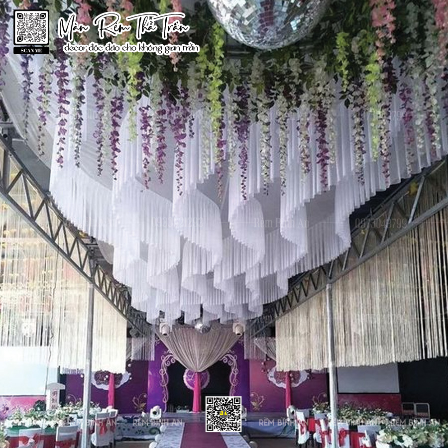 Rèm Thả Trần Sóng Biển Đẹp