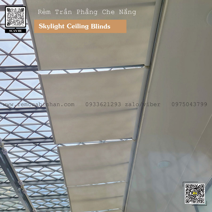 Rèm Trần Phẳng Che Giếng Trời | Rèm Cửa Bình An