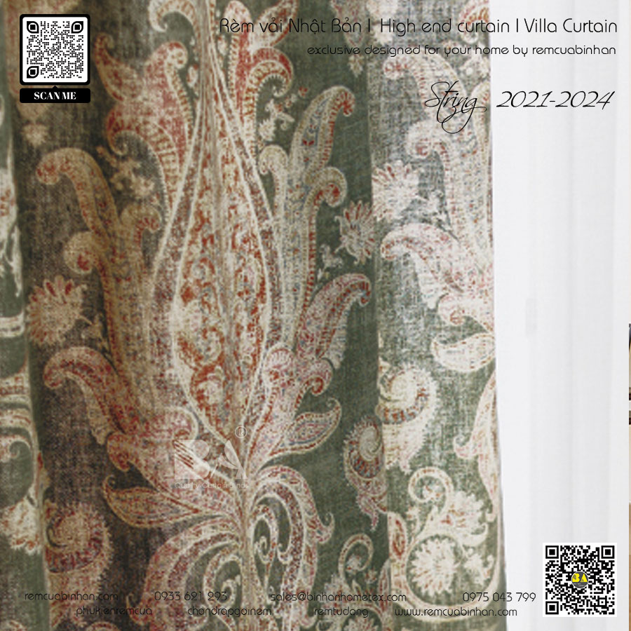 Rèm Vải Nhật Bản | Rèm Cửa Cổ Điển Châu Âu | Đẳng Cấp