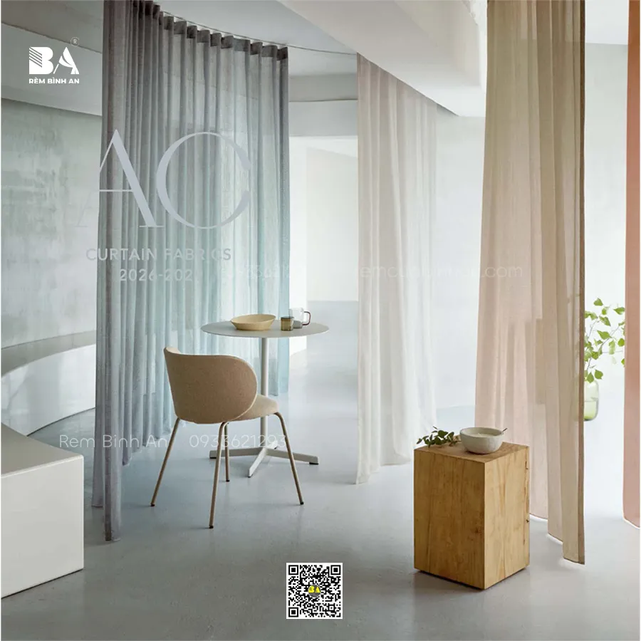 Rèm Vải Nhật Bản Sangetsu AC – Vải Rèm Cao Cấp Cho Villa, Penthouse & Dự Án