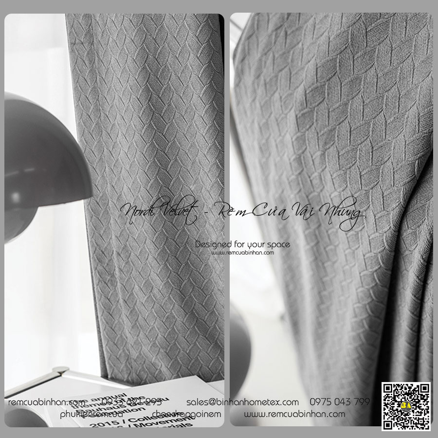 Rèm Vải Nhung Màn Đẹp Villa Cao Cấp ART NORDIC VELVET