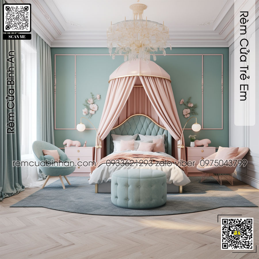 Rèm vải phòng trẻ em Bình An | Chất lượng đảm bảo