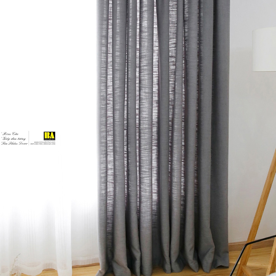 Rèm vải thô linen cotton trơn một màu Màn cửa cao cấp Bình An BAHDP19