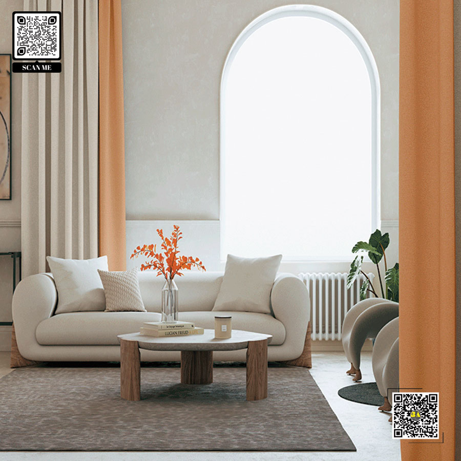 Rèm Vải Thô Mộc Bắc Âu PURE ESSANCE - Màn Villa Biệt Thự