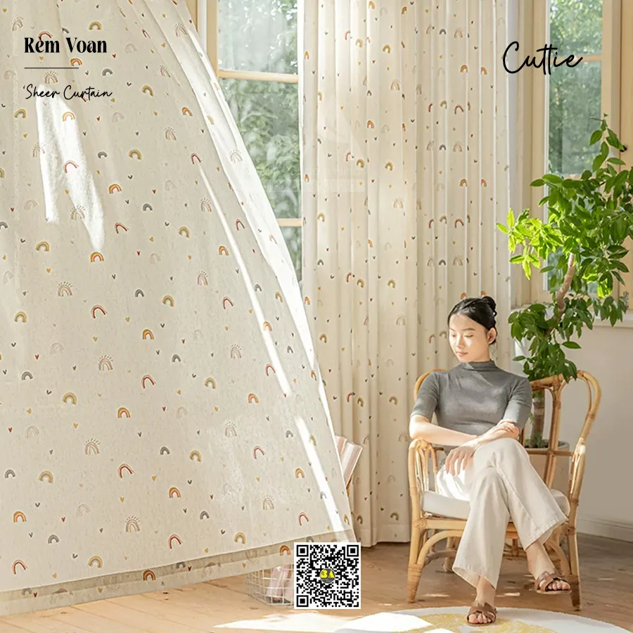 Rèm Voan Cầu Vồng Cho Bé | Rèm Phòng Trẻ Em Đẹp-2