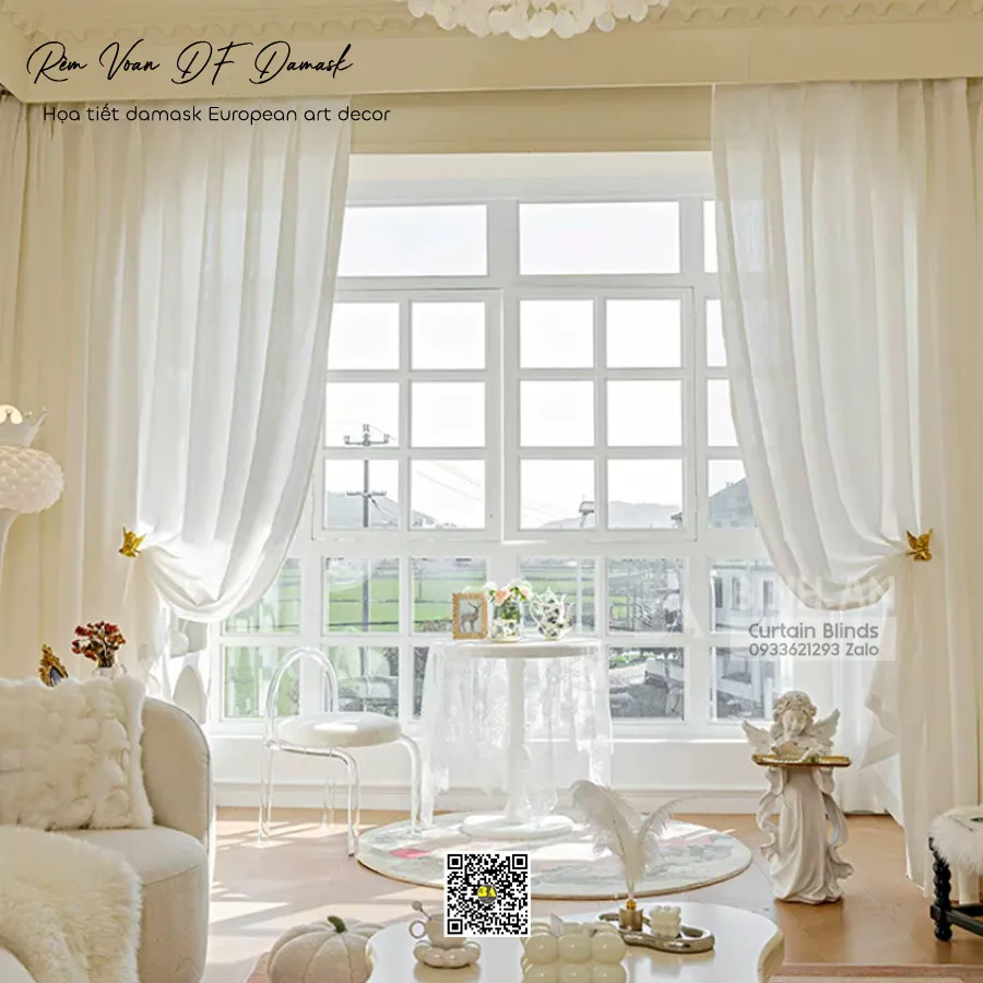 VCF05 Rèm Voan Damask Châu Âu Cao Cấp – Rèm Voan Chiffon Lụa | RÈM BÌNH AN-3