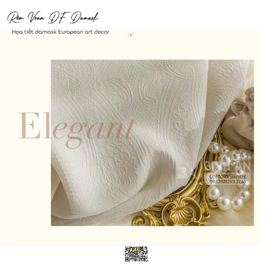 VCF05 Rèm Voan Damask Châu Âu Cao Cấp – Rèm Voan Chiffon Lụa | RÈM BÌNH AN-5