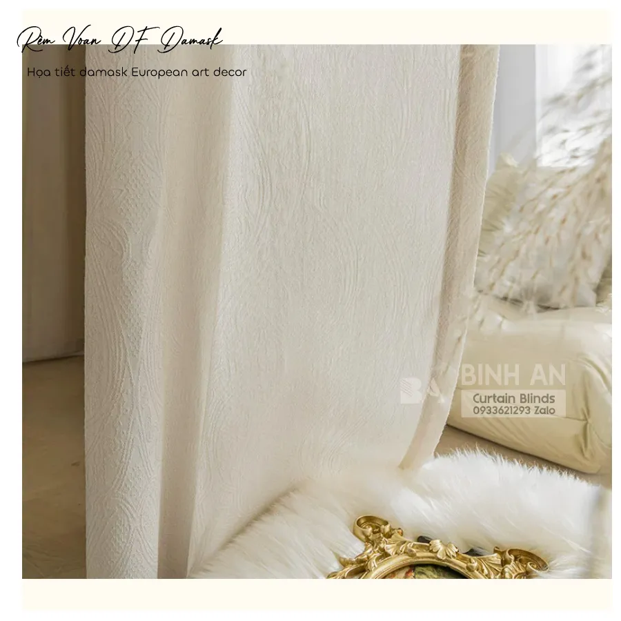 VCF05 Rèm Voan Damask Châu Âu Cao Cấp – Rèm Voan Chiffon Lụa | RÈM BÌNH AN-6