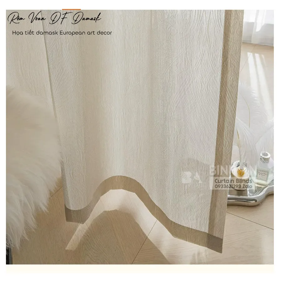 VCF05 Rèm Voan Damask Châu Âu Cao Cấp – Rèm Voan Chiffon Lụa | RÈM BÌNH AN-7