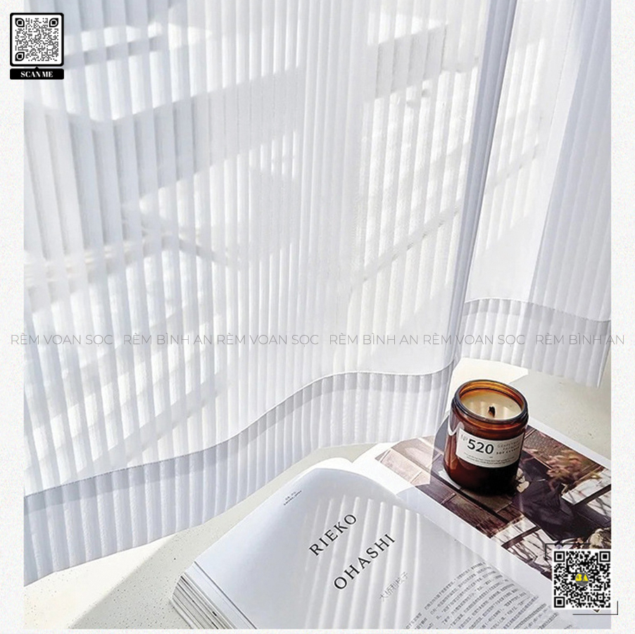 Rèm Voan Chiffon Tối Giản Bình An - Phong Cách Bắc Âu