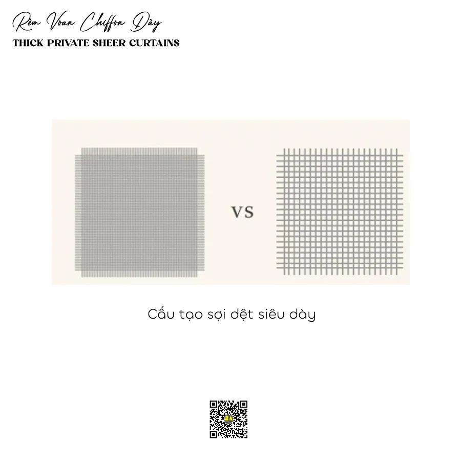 VCF01 Rèm Voan Chiffon Dày Cao Cấp – Rèm Voan Trắng Hiện Đại | RÈM BÌNH AN-2