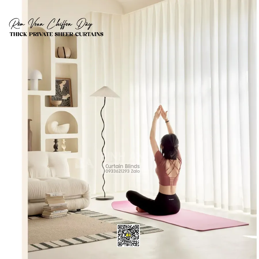 VCF01 Rèm Voan Chiffon Dày Cao Cấp | RÈM BÌNH AN