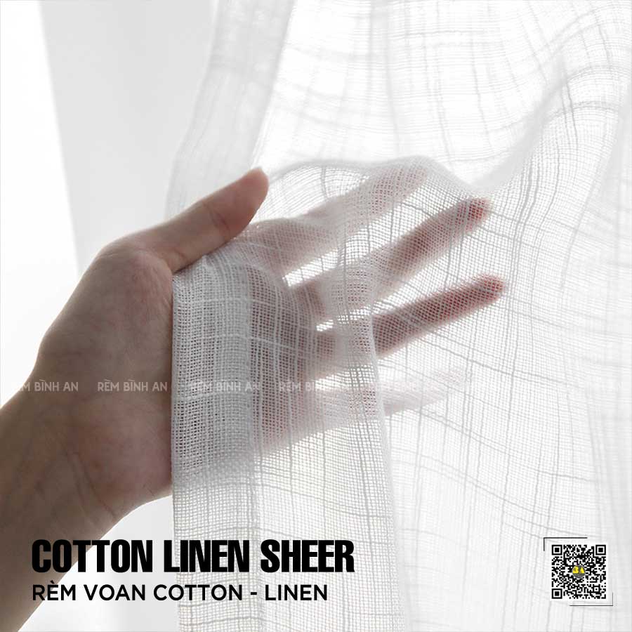 Rèm Voan Cotton Linen – Chất Liệu Tự Nhiên Mềm Mại