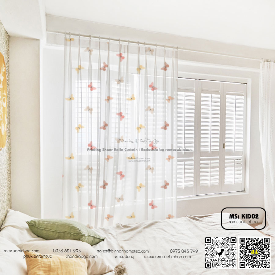 Rèm Voan In Hình Cho Bé Rèm Màn Cửa Trẻ Em Màn Voan In Hoạt Hình Đẹp KIDS