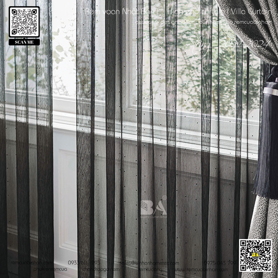 Rèm voan Nhật Bản - Mềm mại, thanh lịch và tinh tế