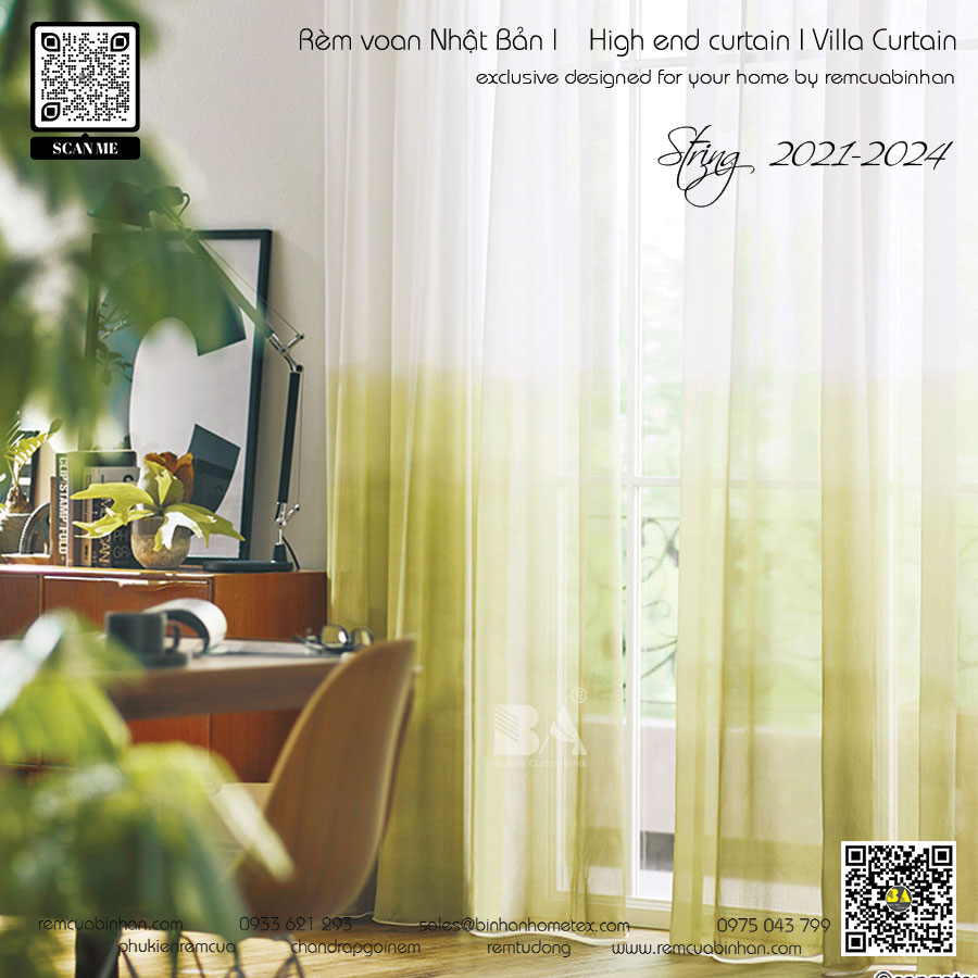 Rèm voan Nhật Bản - Rèm voan gradient đẹp nhập khẩu