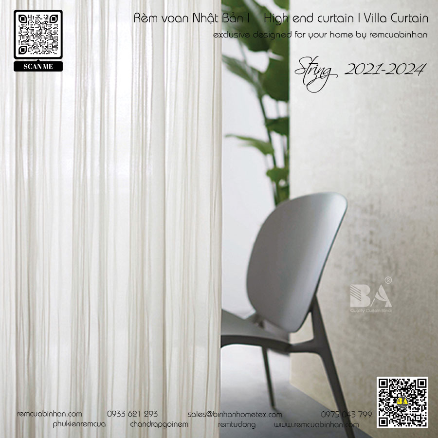 Rèm voan sọc Nhật Bản chất lượng, giá rẻ tại TP.HCM