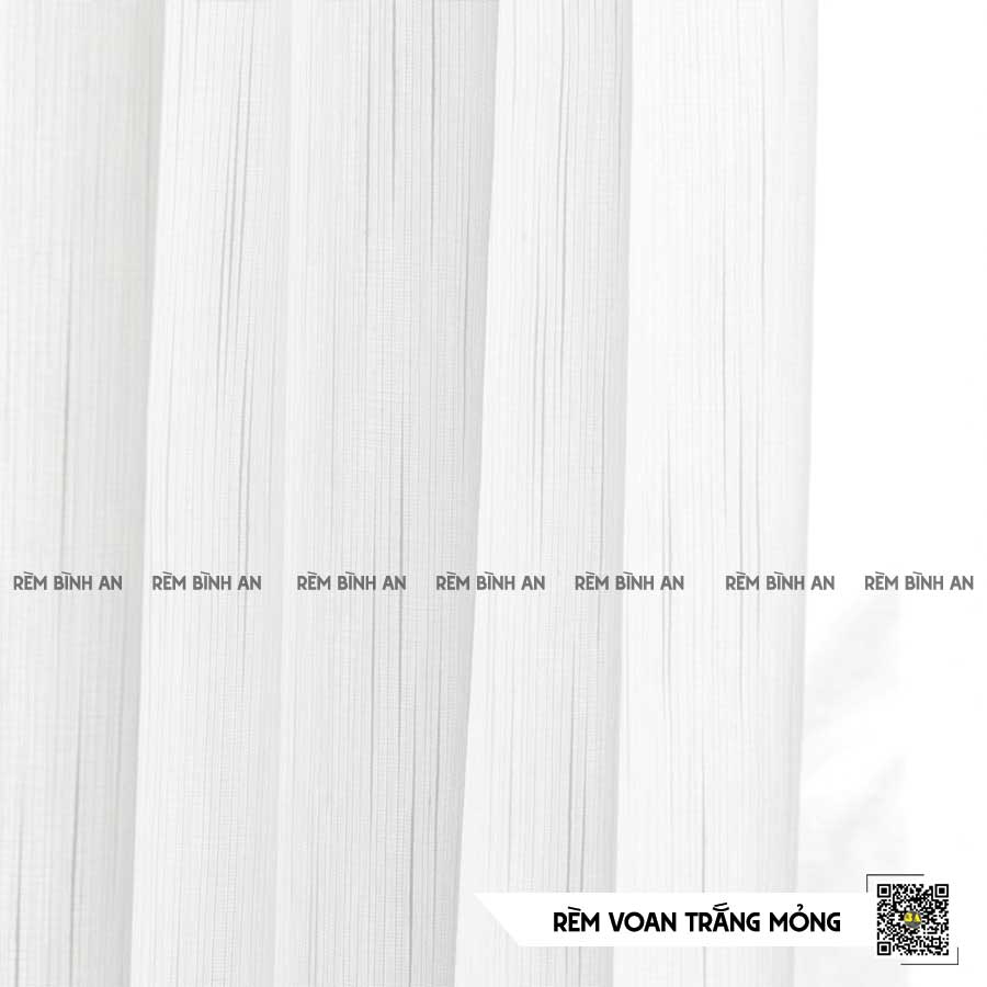 Rèm Voan Trắng Lót Mỏng
