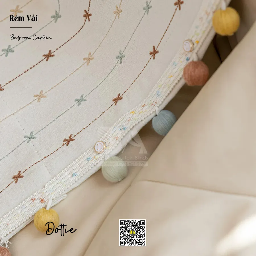 Rèm Vải Dottie Họa Tiết Chấm | Cản Sáng 80%-4