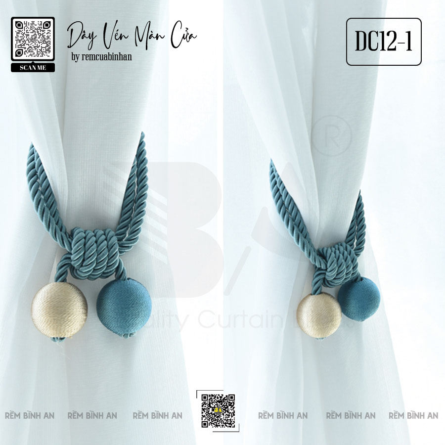 Set 2 dây cột rèm - phụ kiện cao cấp cho villa, biệt thự DC12