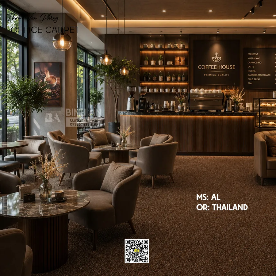 Thảm Cuộn Văn Phòng ALPS Thái Lan 12 Màu Loop Pile 100% PP-1