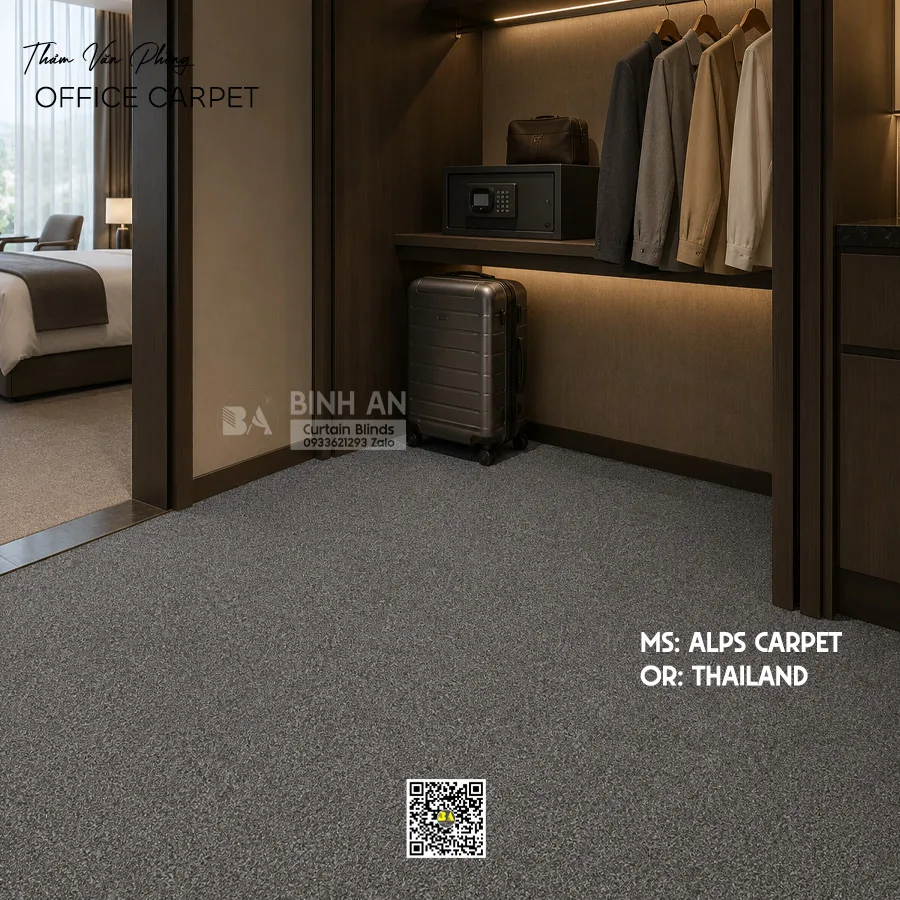 Thảm Cuộn Văn Phòng ALPS Thái Lan 12 Màu – Thảm Loop Pile 100% Polypropylene