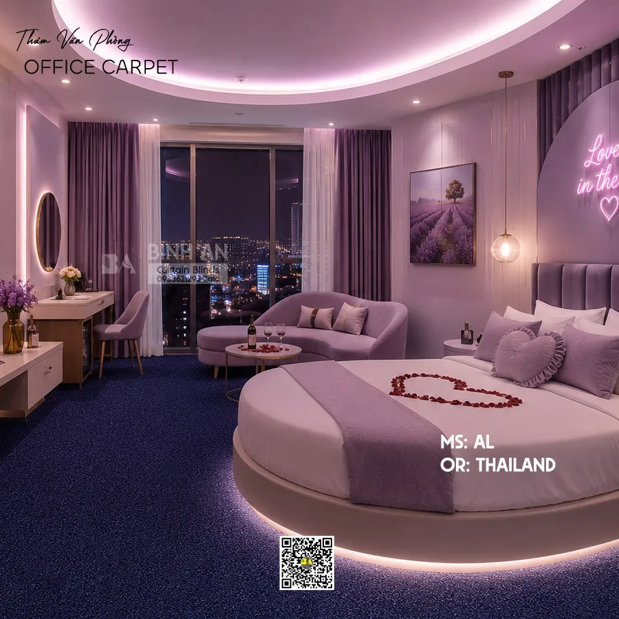 Thảm Cuộn Văn Phòng ALPS Thái Lan 12 Màu Loop Pile 100% PP-3