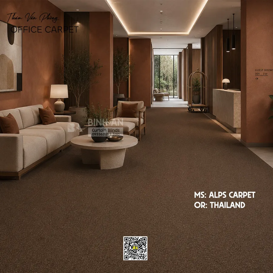 Thảm Cuộn Văn Phòng ALPS Thái Lan 12 Màu Loop Pile 100% PP-6