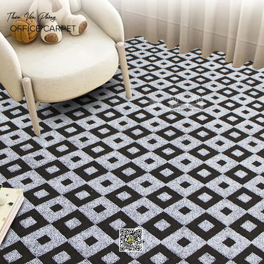 Thảm Văn Phòng Jacquard Cao Cấp | Thảm Cuộn Polyester | RÈM BÌNH AN-6