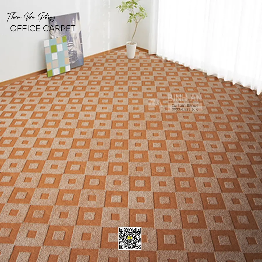 Thảm Văn Phòng Jacquard Cao Cấp | Thảm Cuộn Polyester | RÈM BÌNH AN-8