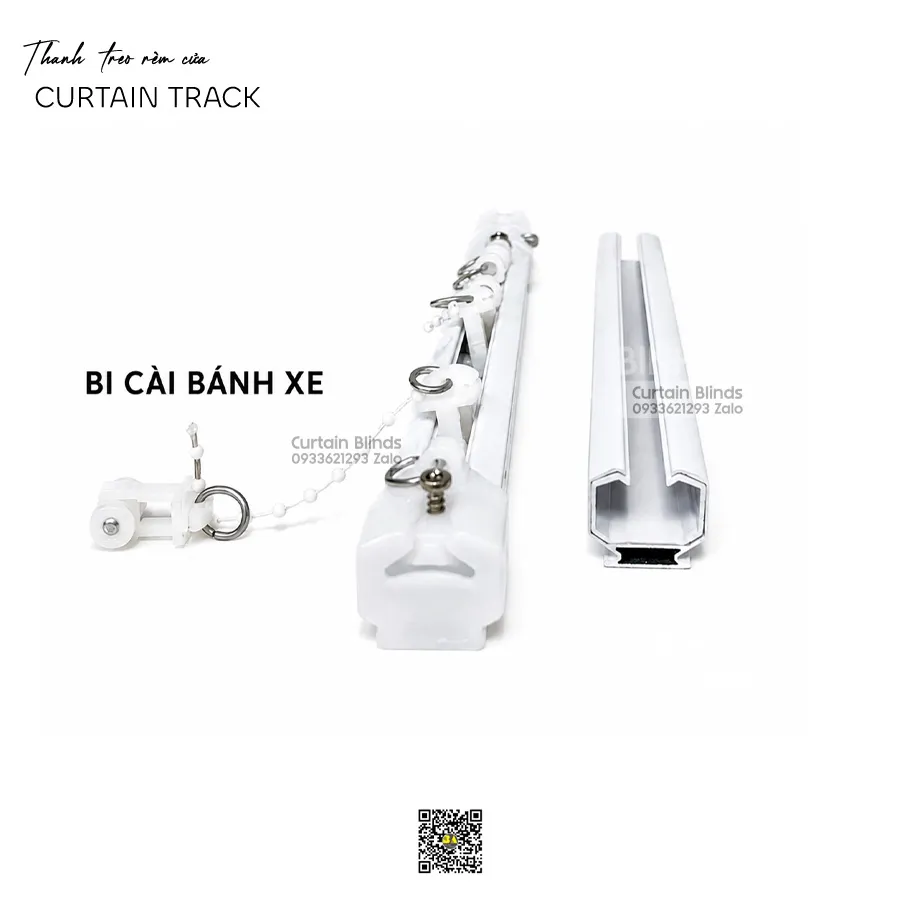 Thanh Ray Rèm BA1716 Ray Trượt Giảm Ồn | RÈM BÌNH AN-4
