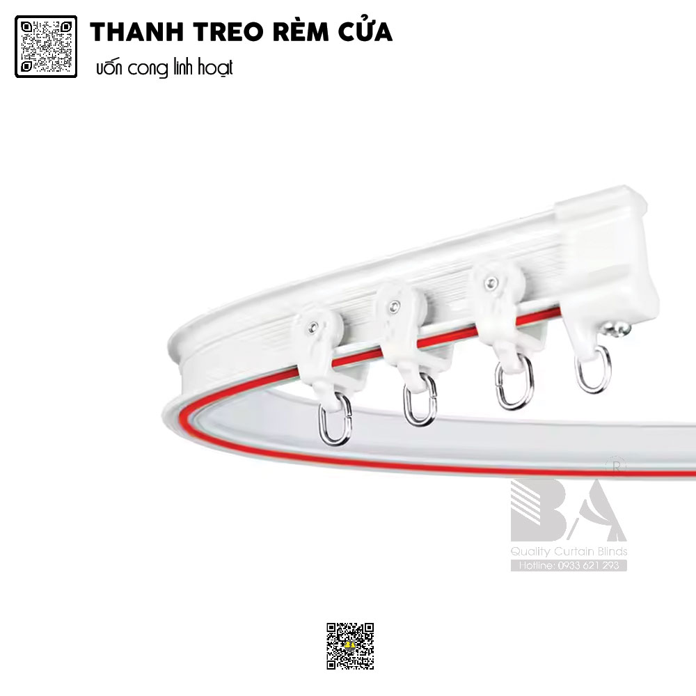 Thanh treo rèm cửa uốn cong CV01