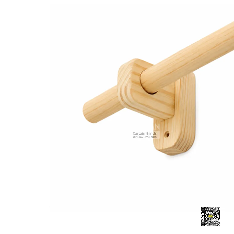 Thanh Treo Rèm Gỗ Thông Tự Nhiên GO02 | Phi 25–27 Chà Nhám Không Sơn-10