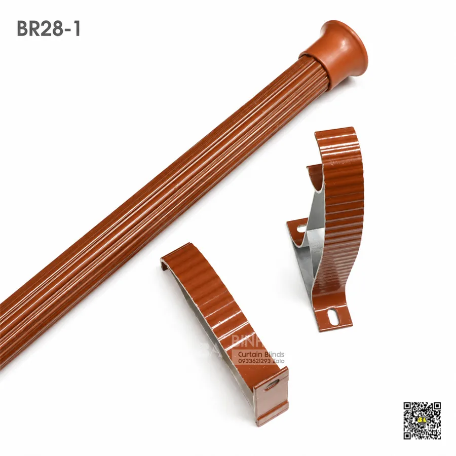 Thanh Treo Rèm Nhôm Sơn Tĩnh Điện Phi 28mm BAR1 | Cho Rèm Khoen Tròn & Rèm Vải Xếp Ly-3