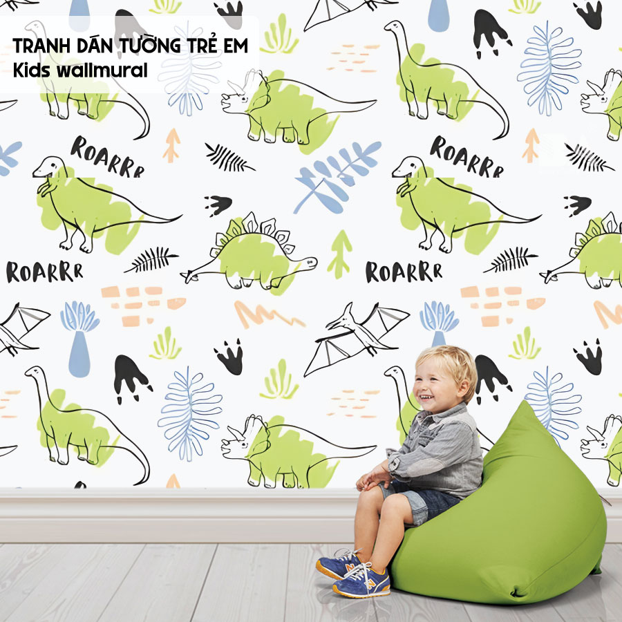 Tranh Dán Tường Khủng Long - Phòng Bé Bình An