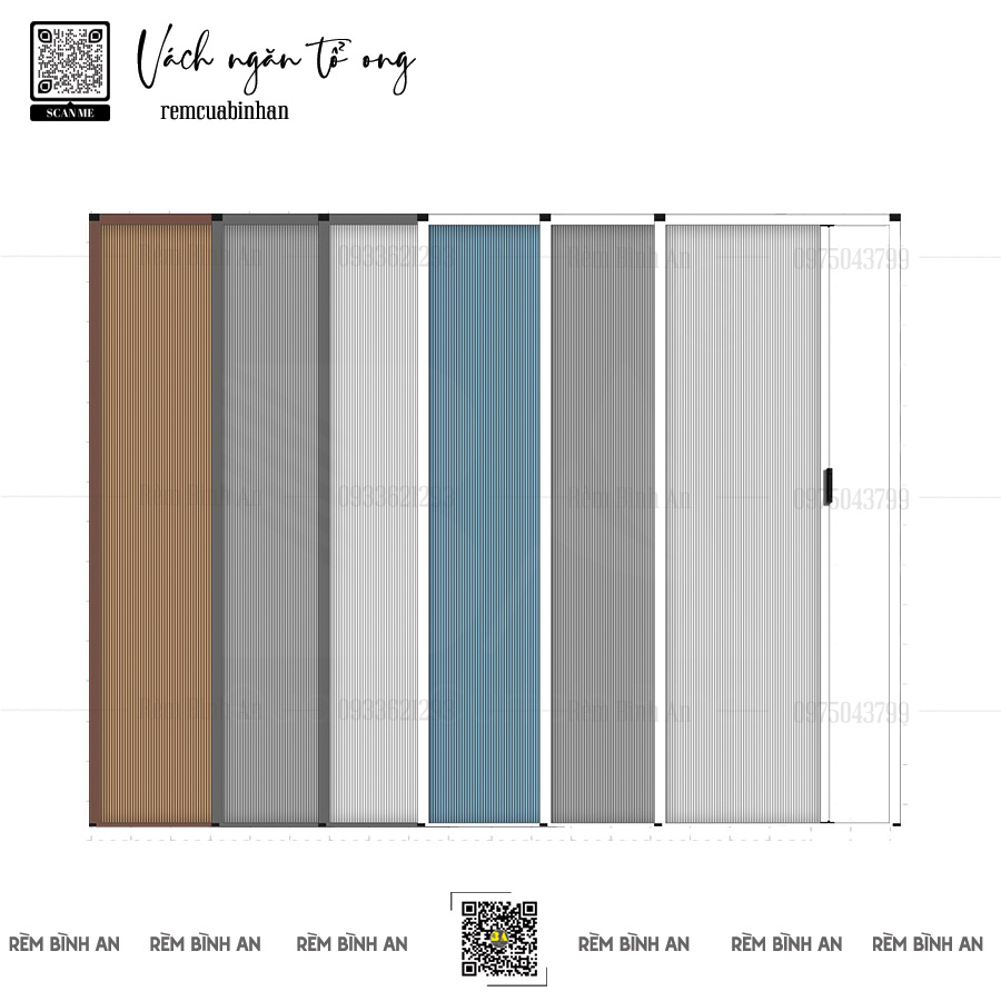 Vách Ngăn Tổ Ong Hệ Xếp Xích Luxury 45