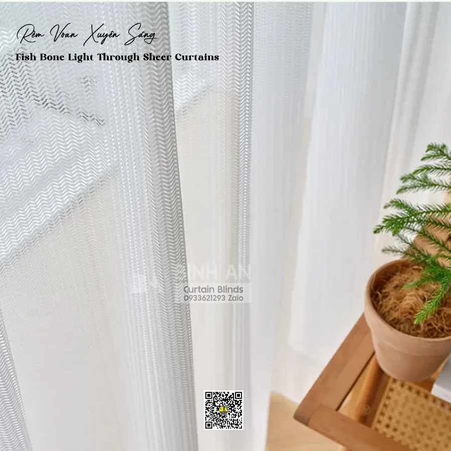 VCF03 Rèm Voan Xương Cá Cao Cấp – Rèm Voan Xuyên Sáng Hiện Đại | RÈM BÌNH AN -5