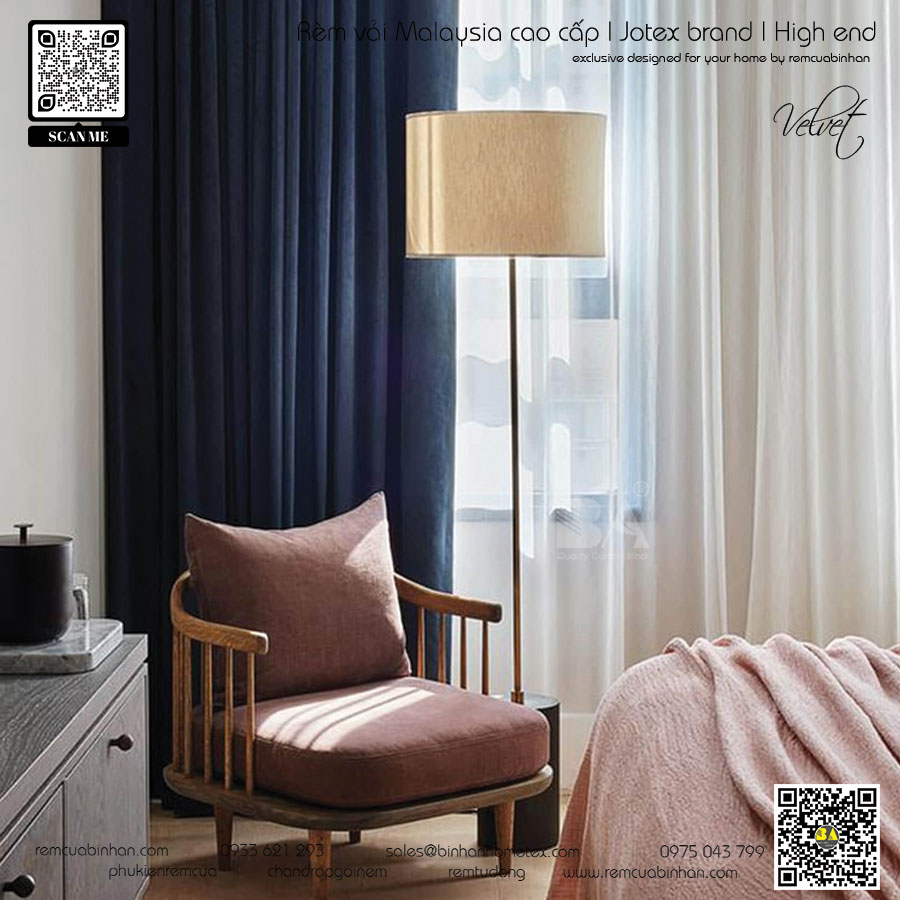 VELVET Jotex Rèm cửa Malaysia Rèm vải nhung cao cấp