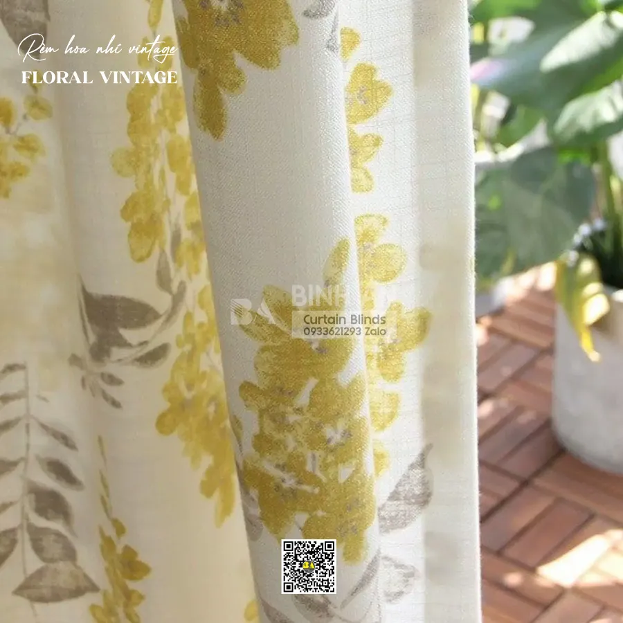 DAISY English Cottage Floral Curtains | Custom Made | BINH AN-1